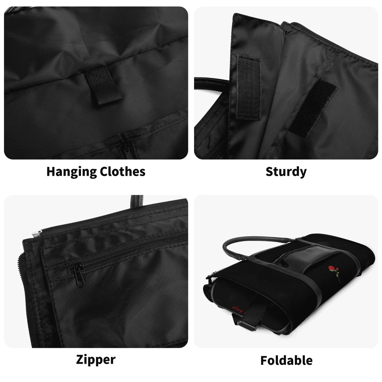 Leather Duffle full of love Bag Foldable