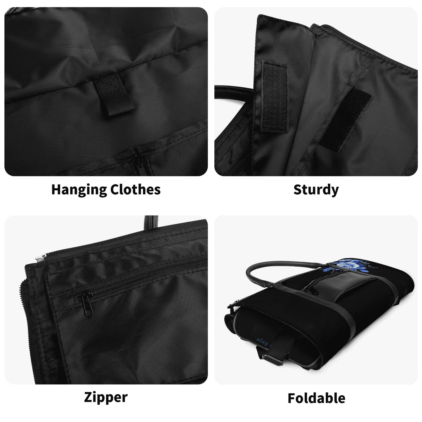 Leather Duffle full of love  Bag Foldable