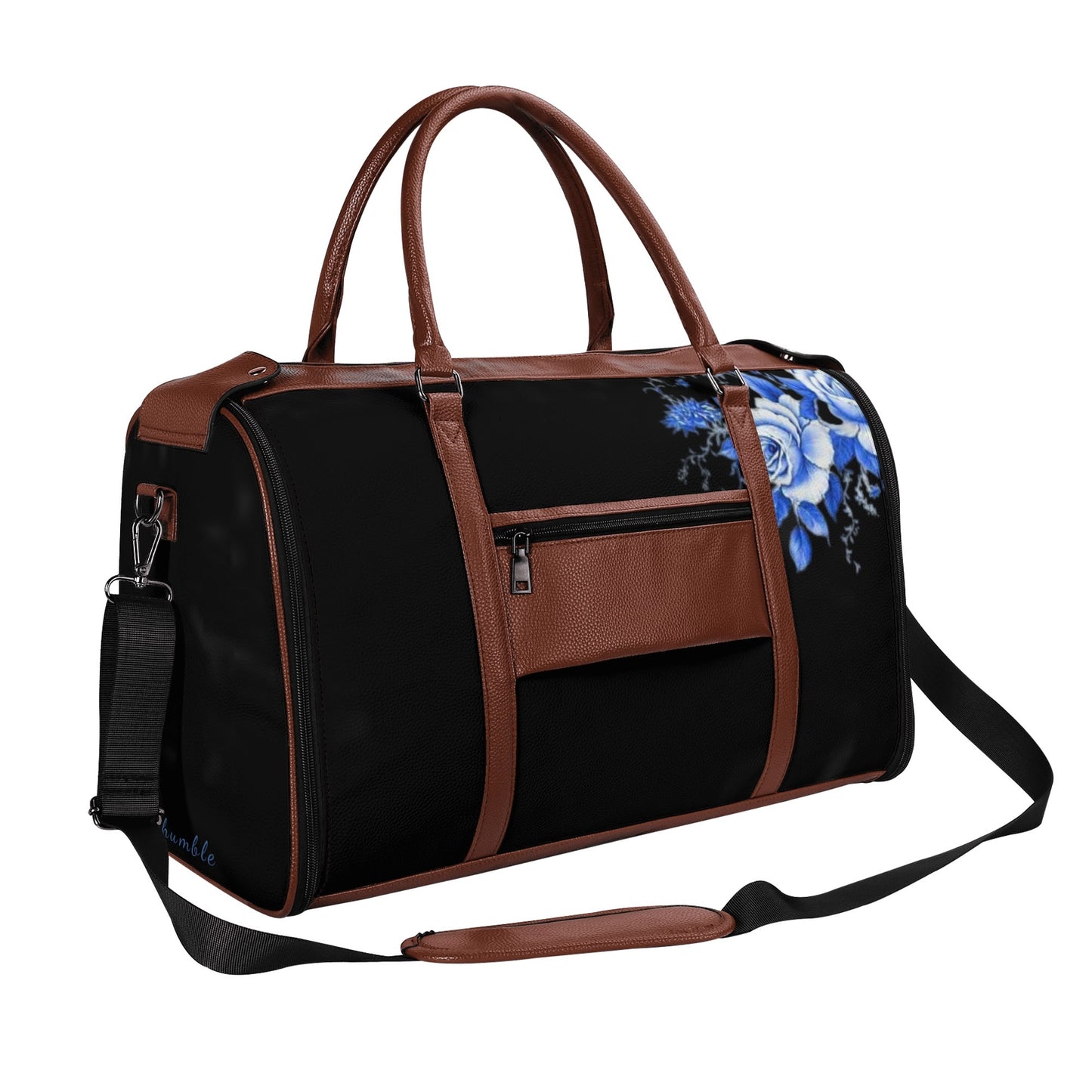 Leather Duffle full of love  Bag Foldable